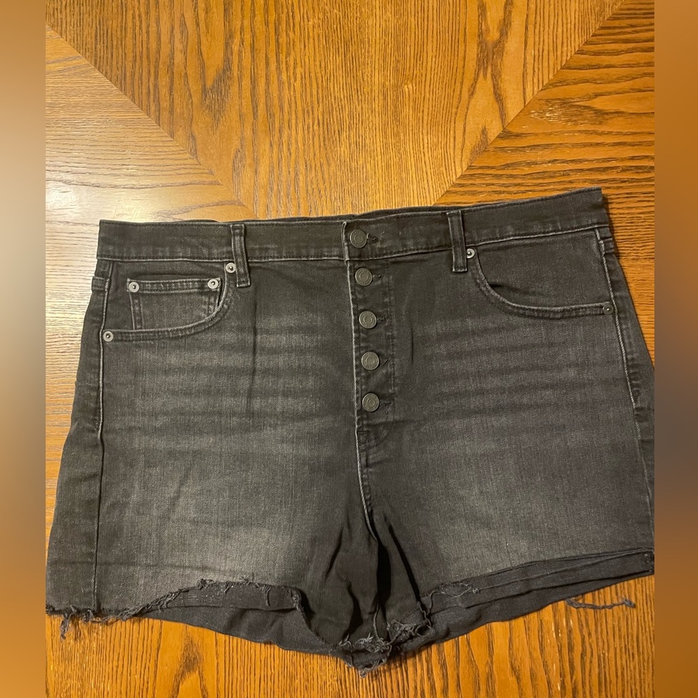 Gap Black Denim Women's Button-Fly Shorts